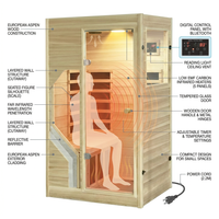 Far Infrared Sauna European Aspen Wood 1 Person Infrared Sauna for Home 905W Low EMF Mini Indoor Sauna with Bluetooth Speakers, Right Door — How It Works