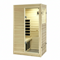 Infrared Sauna Built for Daily Wellness, European Aspen Wood, 5 Low EMF Carbon Panels, Bluetooth Speakers